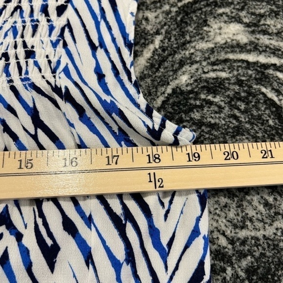 ELLA MOSS Summer Sleeveless Zig Zag Rayon Top - Picture 9 of 11